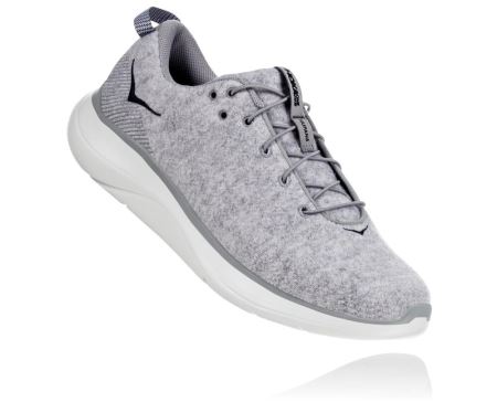 Hoka One One Hupana Flow Wool - Adidasi Training Barbati Gri Inchis | RO-Zn5WEEV